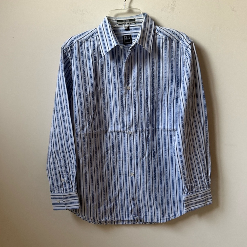 Ike Behar Classic Blue and White Shirt NWOT Boy’s Size 14